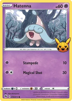 Hatenna 018/073 Pumpkin Pikachu Stamp Champion's Path