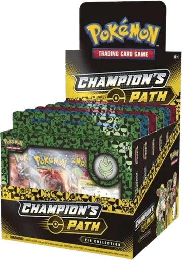 Champion's Path Pin Collection Display: Turffield, Hulbury, & Motostoke Gyms