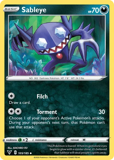 Sableye 105/185 Vivid Voltage