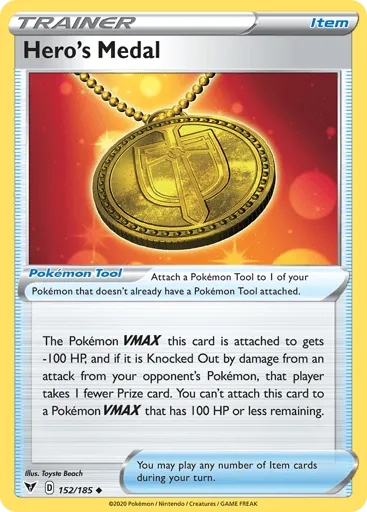 Hero's Medal 152/185 Vivid Voltage