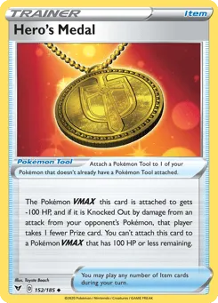 Hero's Medal 152/185 Vivid Voltage
