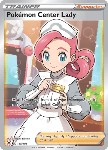 Pokémon Center Lady 185/185 Vivid Voltage