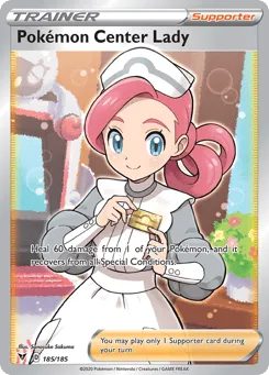 Pokémon Center Lady 185/185 Vivid Voltage