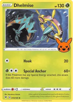 Dhelmise 019/185 Pumpkin Pikachu Stamp Vivid Voltage
