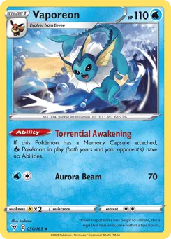 Vaporeon 030/185 Vivid Voltage