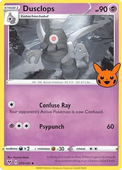 Dusclops 070/185 Pumpkin Pikachu Stamp Vivid Voltage