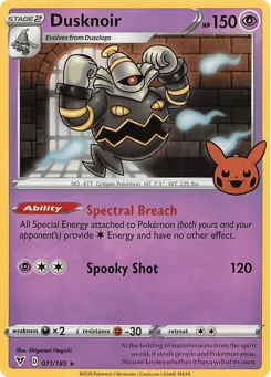 Dusknoir 071/185 Pumpkin Pikachu Stamp Vivid Voltage