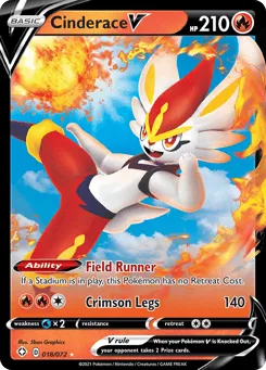 Cinderace V 018/072 Shining Fates