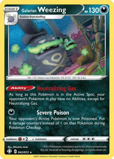 Galarian Weezing 042/072 Shining Fates