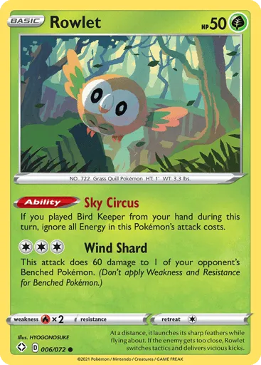 Rowlet 006/072 Shining Fates