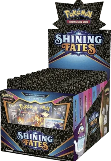 Shining Fates Mad Party Pin Collection Display