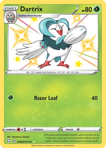 Dartrix SV002/SV122 Shining Fates Shiny Vault