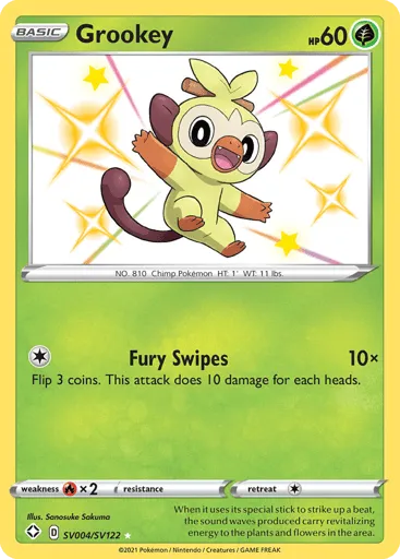 Grookey SV004/SV122 Shining Fates Shiny Vault