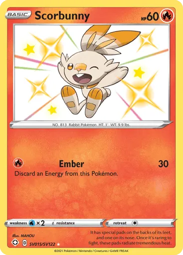 Scorbunny SV015/SV122 Shining Fates Shiny Vault