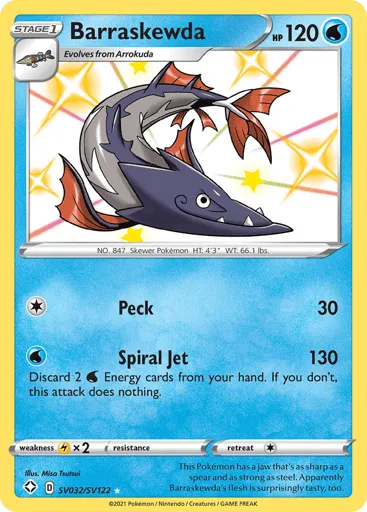 Barraskewda SV032/SV122 Shining Fates Shiny Vault
