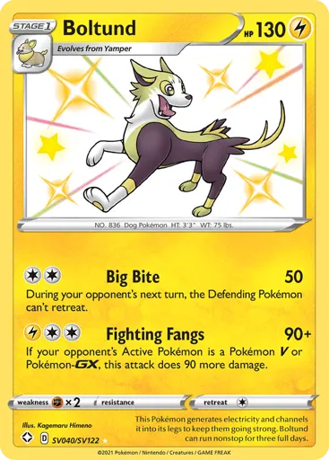 Boltund SV040/SV122 Shining Fates Shiny Vault