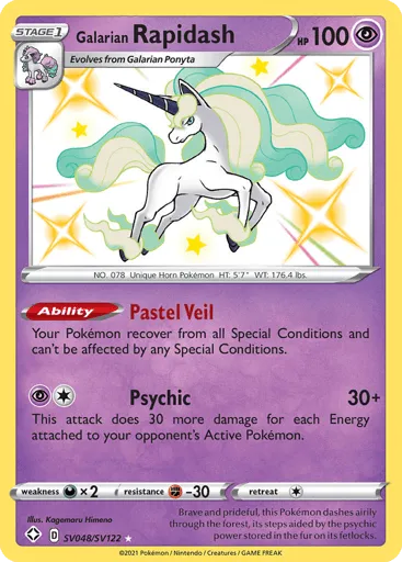Galarian Rapidash SV048/SV122 Shining Fates Shiny Vault
