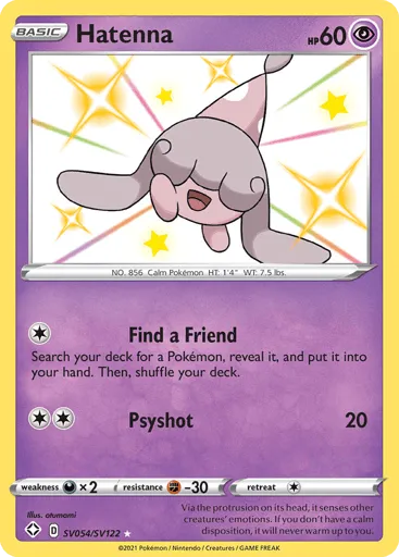 Hatenna SV054/SV122 Shining Fates Shiny Vault