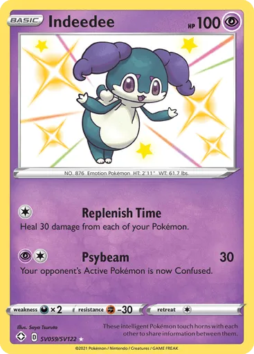 Indeedee SV059/SV122 Shining Fates Shiny Vault