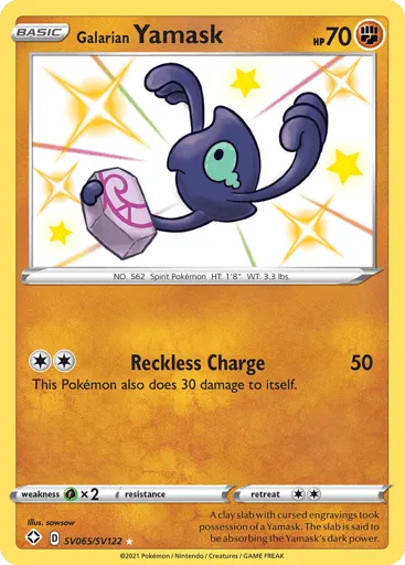 Galarian Yamask SV065/SV122 Shining Fates Shiny Vault