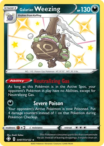 Galarian Weezing SV077/SV122 Shining Fates Shiny Vault