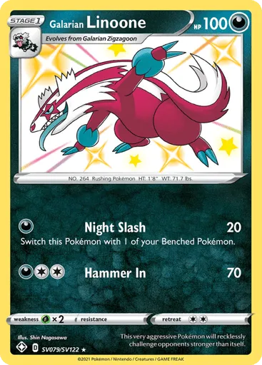 Galarian Linoone SV079/SV122 Shining Fates Shiny Vault