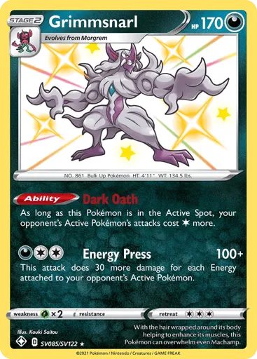 Grimmsnarl SV085/SV122 Shining Fates Shiny Vault