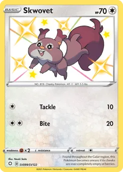 Skwovet SV099/SV122 Shining Fates Shiny Vault