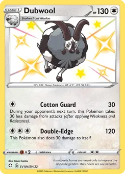 Dubwool SV104/SV122 Shining Fates Shiny Vault