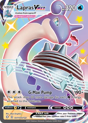 Lapras VMAX SV111/SV122 Shining Fates Shiny Vault