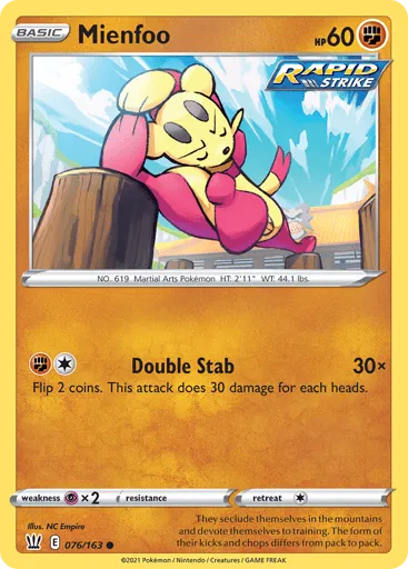 Mienfoo 076/163 Battle Styles