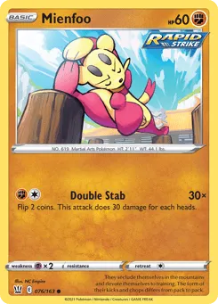 Mienfoo 076/163 Battle Styles