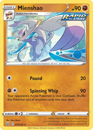 Mienshao 077/163 Battle Styles