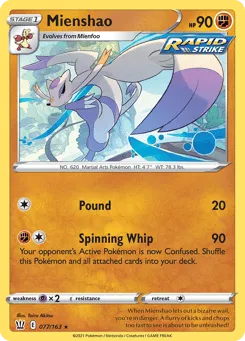 Mienshao 077/163 Battle Styles