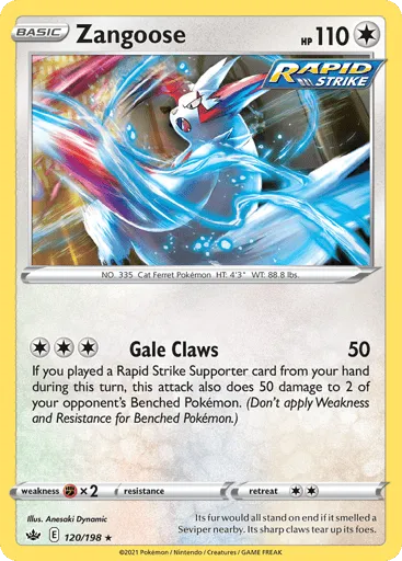 Zangoose 120/198 Chilling Reign