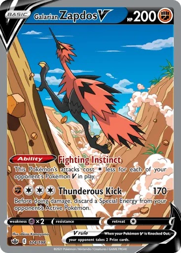 Galarian Zapdos V 174/198 Chilling Reign