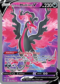Galarian Moltres V 176/198 Chilling Reign