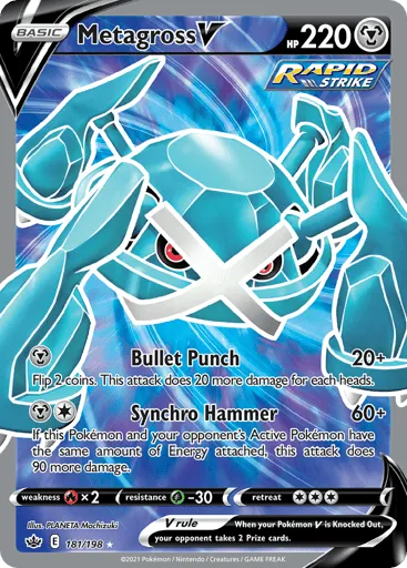 Metagross V 181/198 Chilling Reign