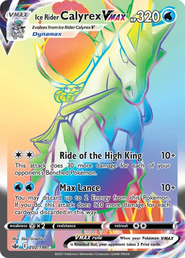 Ice Rider Calyrex VMAX 202/198 Chilling Reign