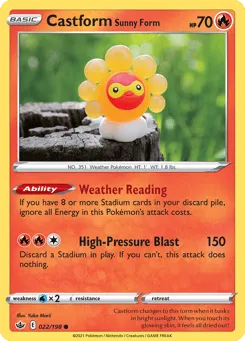 Castform Sunny Form 022/198 Chilling Reign