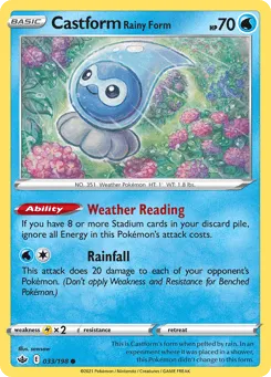 Castform Rainy Form 033/198 Chilling Reign