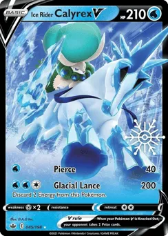 Ice Rider Calyrex V 045/198 Snowflake Stamp Chilling Reign