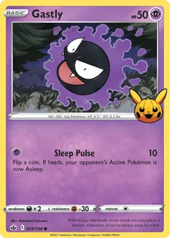 Gastly 055/198 Pumpkin Pikachu Stamp Chilling Reign