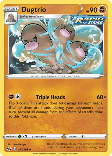 Dugtrio 077/198 Chilling Reign