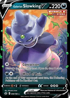 Galarian Slowking V 099/198 Chilling Reign