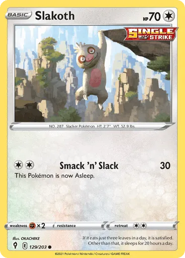 Slakoth 129/203 Evolving Skies