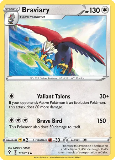 Braviary 137/203 Evolving Skies