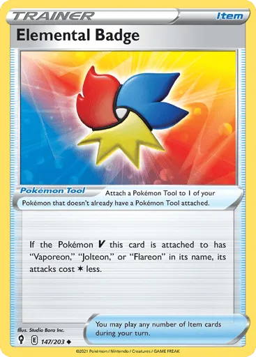 Elemental Badge 147/203 Evolving Skies