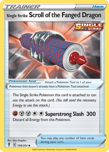 Single Strike Scroll of the Fanged Dragon 158/203 Evolving Skies