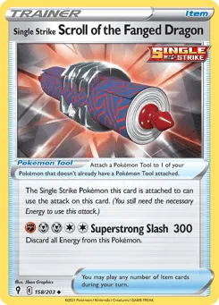 Single Strike Scroll of the Fanged Dragon 158/203 Evolving Skies